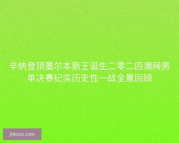 辛纳登顶墨尔本新王诞生二零二四澳网男单决赛纪实历史性一战全景回顾